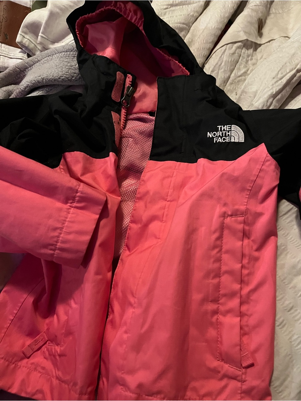 The North Face dryvent Pink and Black Kids Rain Jacket